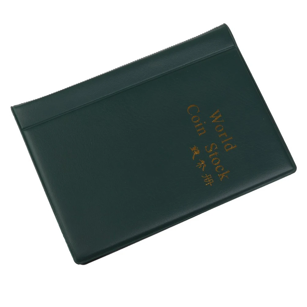 

Portable Coin Collection Album 10 Pages 120 Pockets 15x11cm PU Cover OPP Page Bookshelf