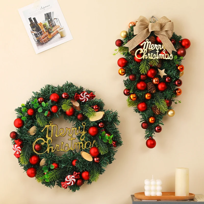 Christmas Wreath Decor, Fake Vine Tree for Hotel Mall Scene Wall Hanging