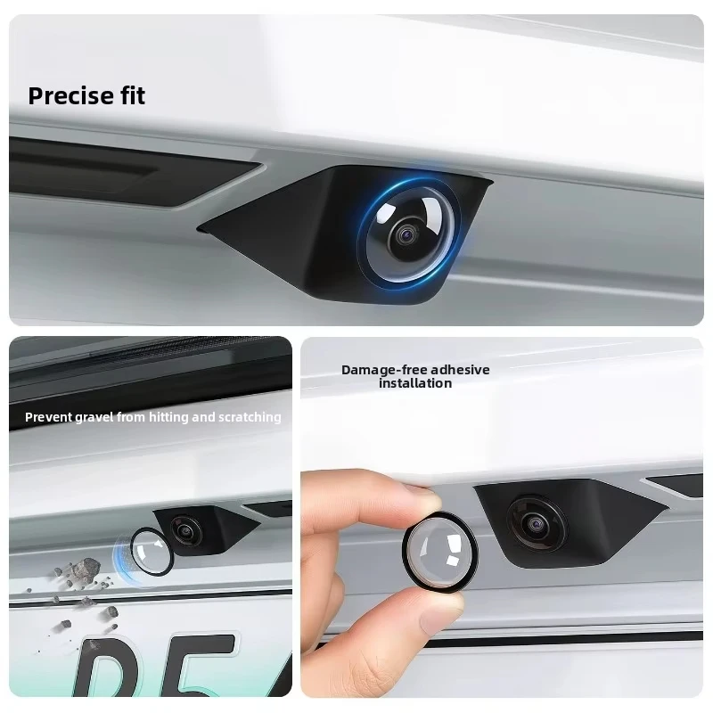 2pcs Car Front And Rear Camera Lens Protectors Vehicle Imaging Lens Protection Devices Front Bumper Camera Lens Guard