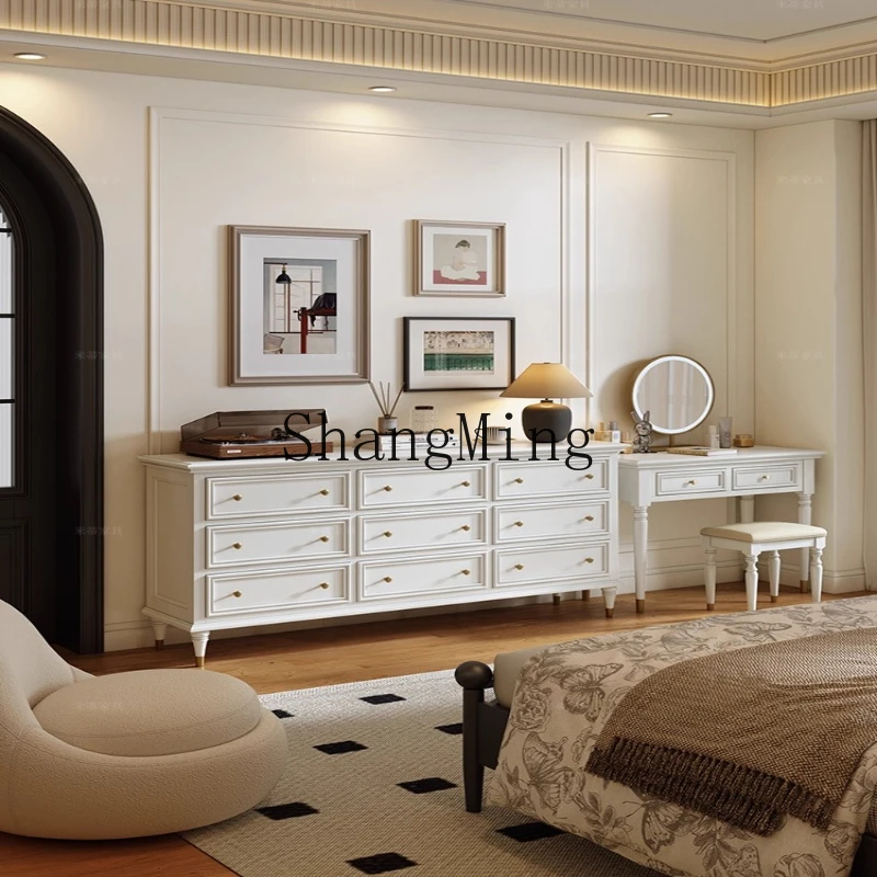 

ZYY household solid wood cosmetic table bedroom bedside modern simple small apartment white master bedroom