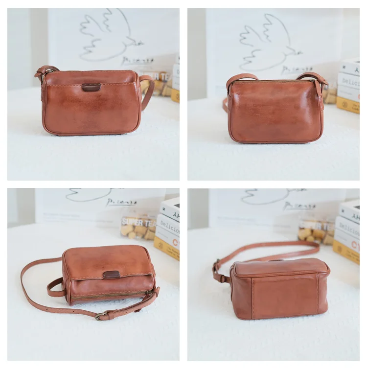 Роскошная женская сумка через плечо из воловьей кожи растительного дубления для выходных, модная повседневная женская сумка через плечо из натуральной кожи