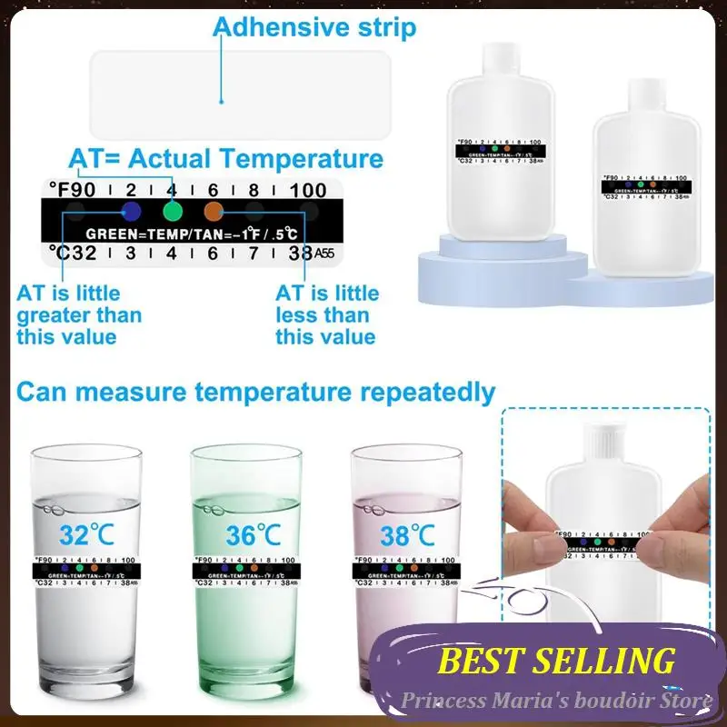 AB30-14Pcs Urine Test Complete Kit 2 Portable Empty Bottles,10 Adhesive Temperature Sensitive Test Strips And Insulation Bag