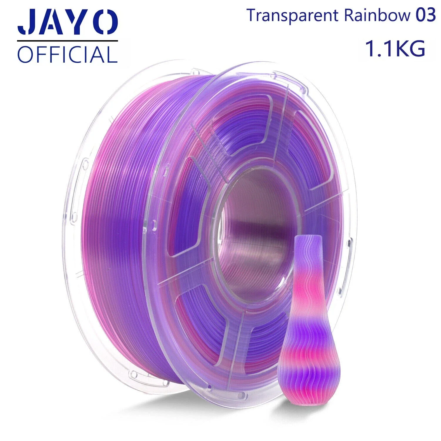 JAYO SILK 3D-Filament, zweifarbig/dreifarbig, 1,75 mm, 1 kg, ordentlich gewickelt, robust, keine Blasen, 3D-Drucker-Filament für FDM Muticolor