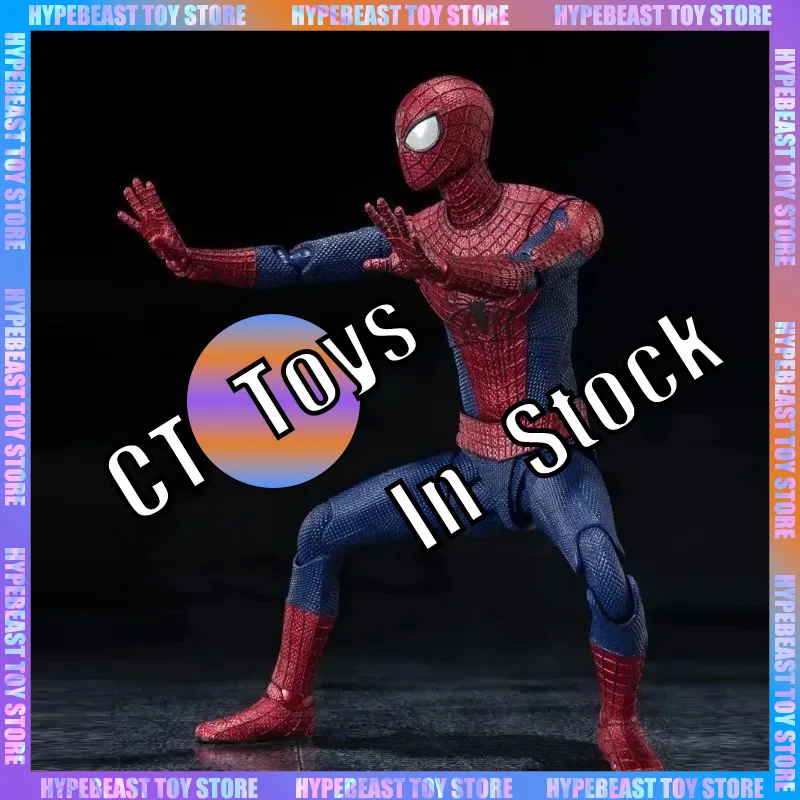 

in Stock CT Toys Miles Morales Spiderman Action Figure Mafex 185 Spiderman Anime Figure Shf Spiderman Model PVC Statue Toy Gift