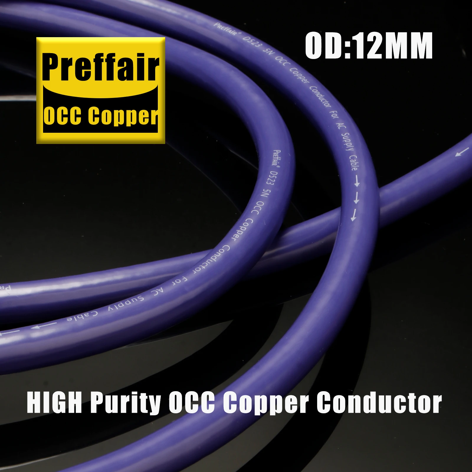 Preffair OCC Copper Power Cord EU/US Cable IEC C14/15 Audiophile Cables EU Supply Line Electric Audio Extend Cable