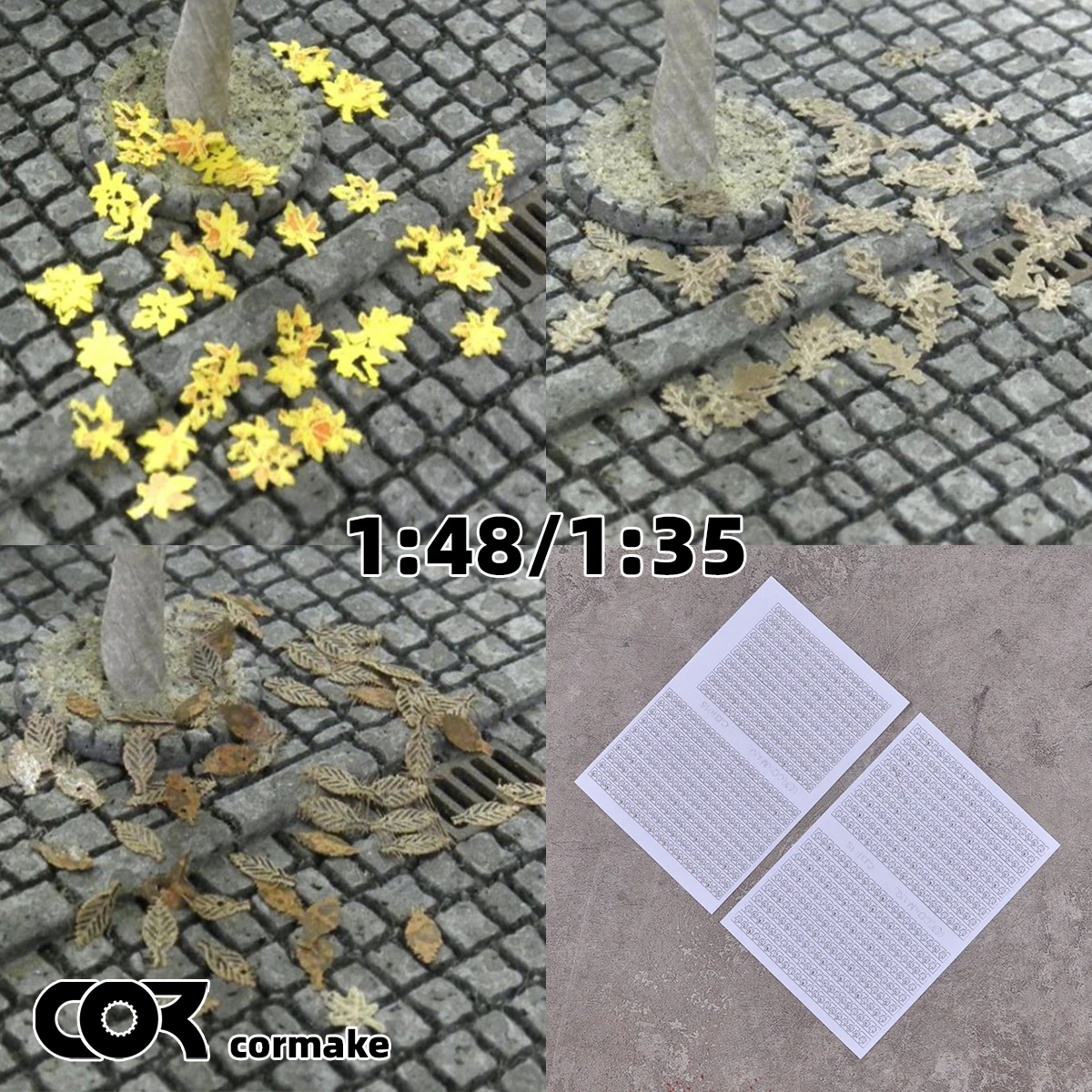 

Набор для сборки масштабных моделей: растения, опавшие листья, сухие листья, увядшие листья, модели для диорам на песочную подставку 1/32, 1:35, 1/48