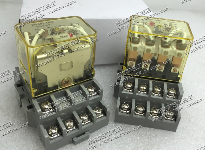 Original genuine Hequan RH4B-HLD+SH4B-05U (relay with base) 24VDC stock