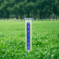 2pcs Plastic Test Tube Rain Gauge for Outdoor High Precision Durable Transparent Small Gardening Tool Measuring Instrument