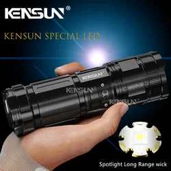 High Power Spotlight Long Range LED Flashlight With Display COB Tail Light lantern Built-in battery Type-C Torch for Fishing