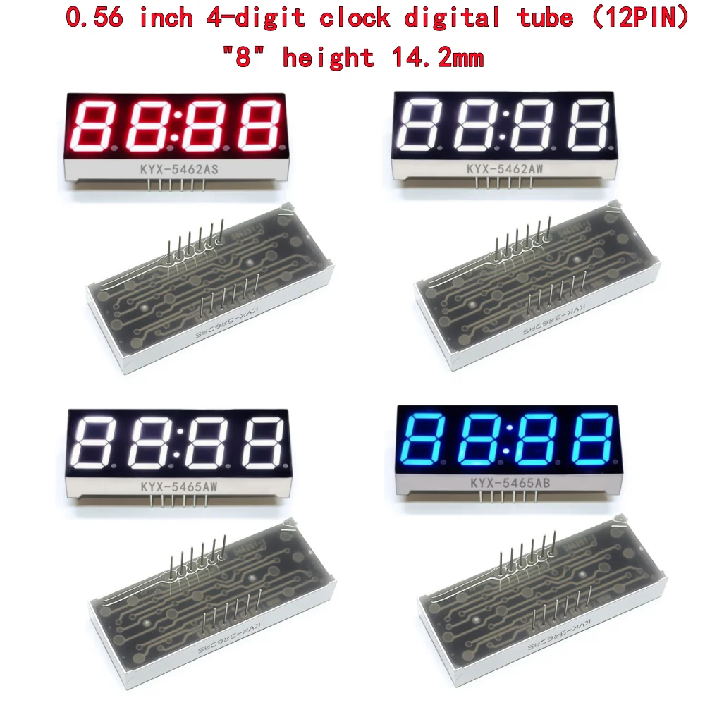 10PCS 0.56-inch 4-digit clock digital tube 50mmX19mm digital display 
