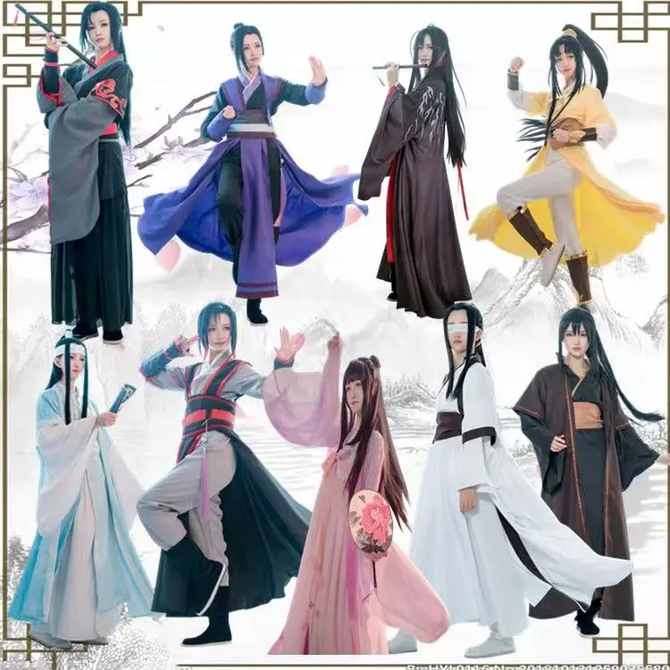 

Grandmaster of Demonic Cultivation Han Fu Wei Wuxian Jiang Cheng Jin Ling Lan Wangji Jiang Yanli Хэллоуин Косплей Костюм Набор