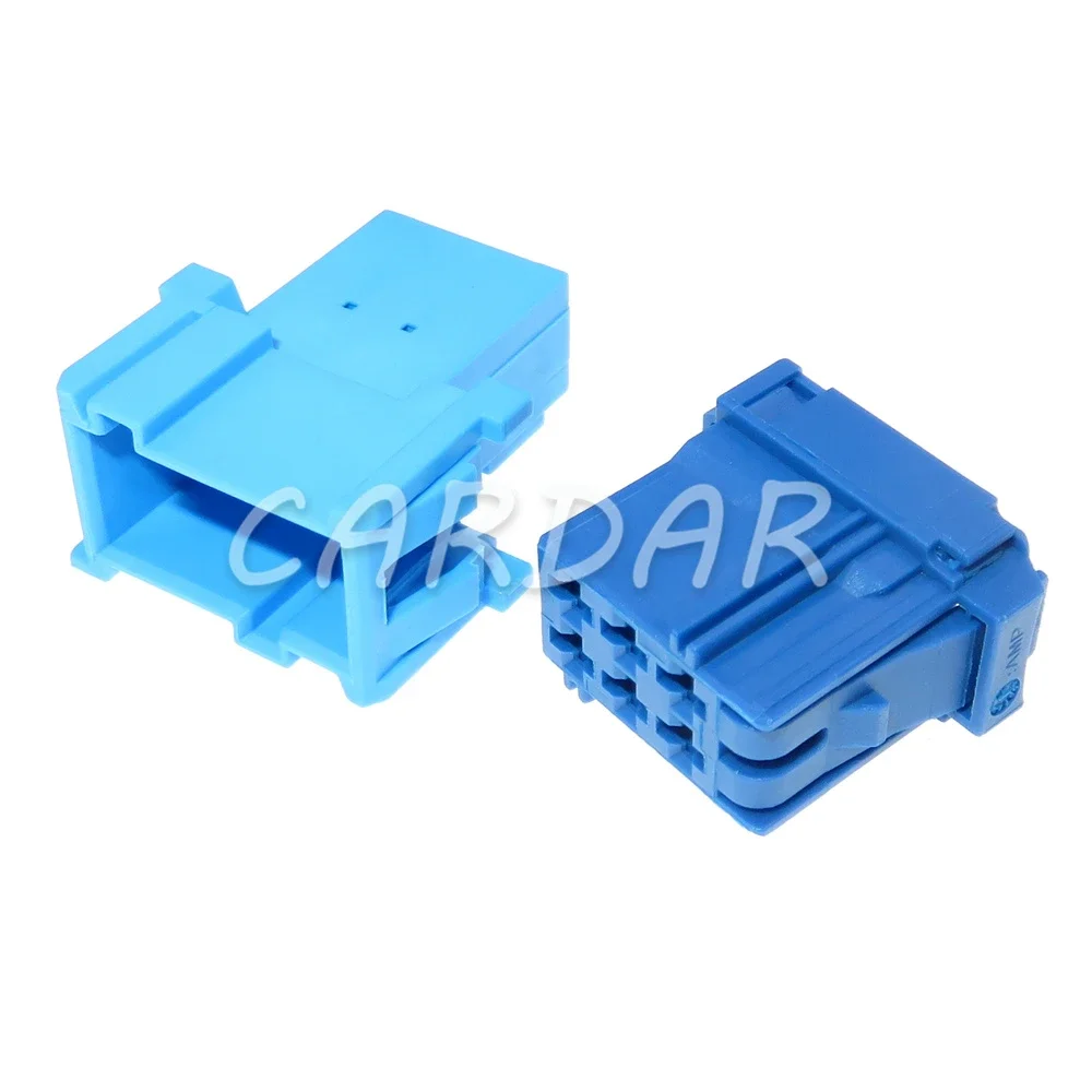 1 Set 6 Pin 1-965641-1 8-968970-1 Blue Automotive Male Female Docking Wiring Terminal Unsealed Socket AC Assembly Auto Parts