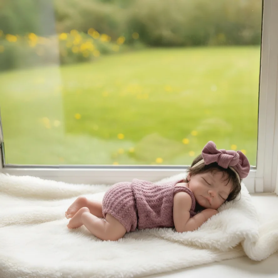 Kan mond openen 26 cm waterdichte stevige siliconen Bebe herboren meisje met geworteld haar Soft Touch levensechte realistische pasgeboren meisjespop