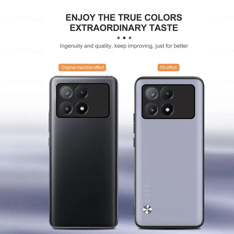 PocoX6Pro Case Leather Shockproof Protect Phone Cover For Xiaomi Poco X6 Pro X 6 PocoX6 X6Pro Soft Silicone Frame Shell Coques