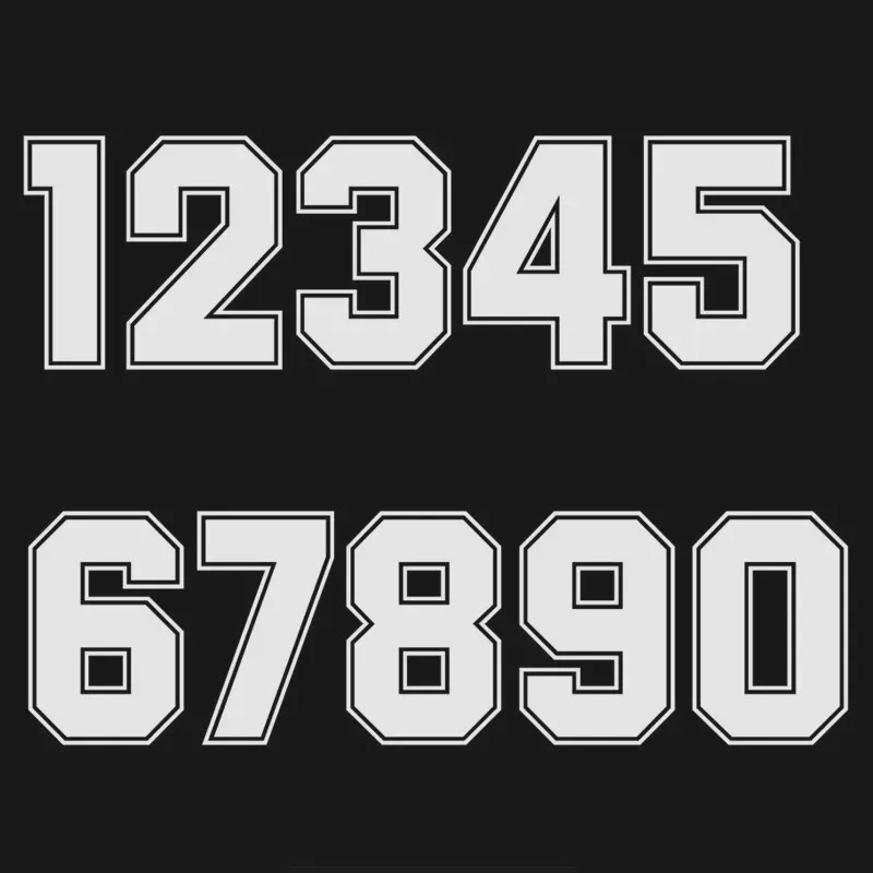 자동차 스티커 0 1 2 3 4 5 6 7 8 9 레이싱 번호 헬멧 레이싱 비닐 데칼 오토바이 액세서리 스티커
