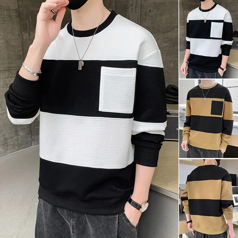 

Модный мужской пуловер большого размера M-8XL, весна-осень 2026, повседневные свободные хлопковые толстовки, уличная одежда, спортивный топ, толстовки