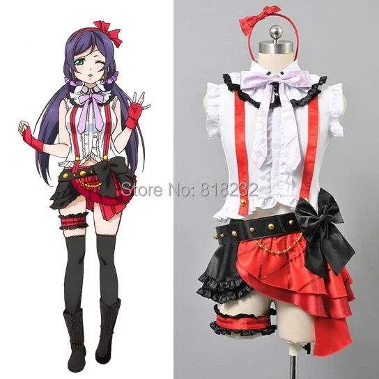 Love Live Bokura wa Ima no Naka de OP1 Nozomi Tojo Uniform Tops Dress Outfit Anime Cosplay Costumes