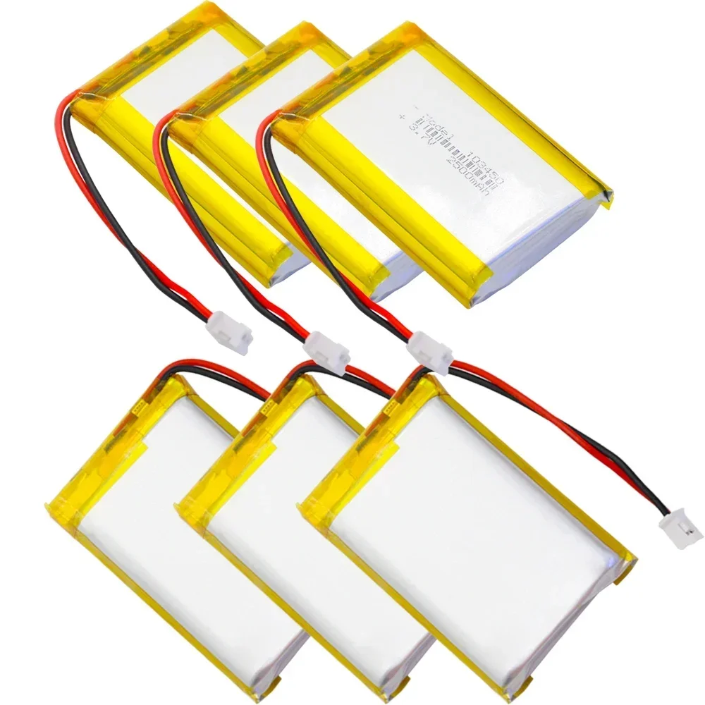 3.7V 103450 Polymer Lithium Battery 2500mAh Rechargeable 103450 Polymer Battery for MP5 Toys Cameras GPS Bluetooth Speakers