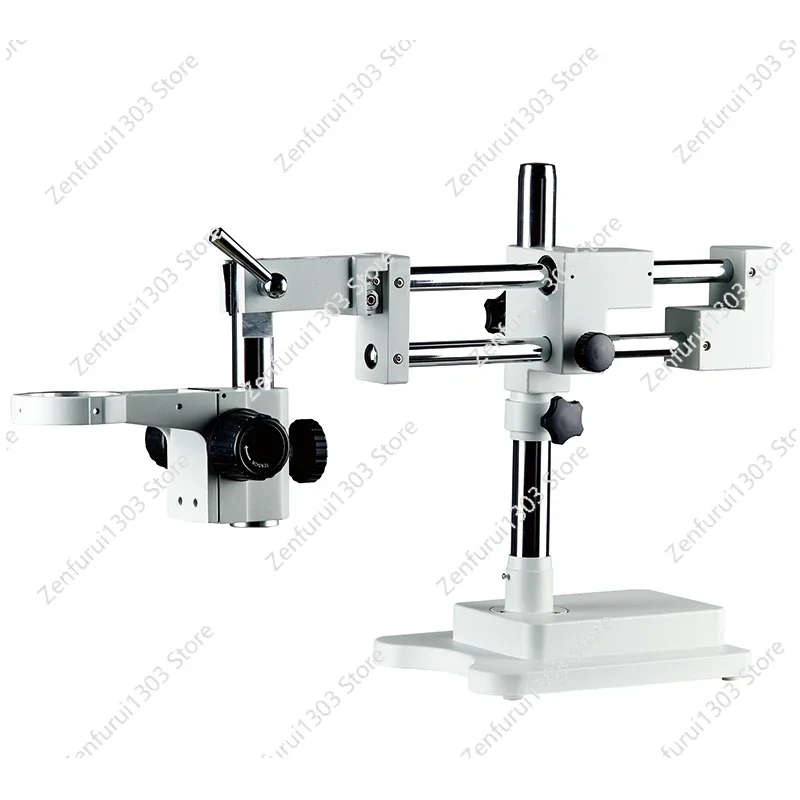 Double Boom Stand Dual Arms Industrial Zoom Trinocular Stereo Microscope Bracket 76mm Holder Microscopio Accessories