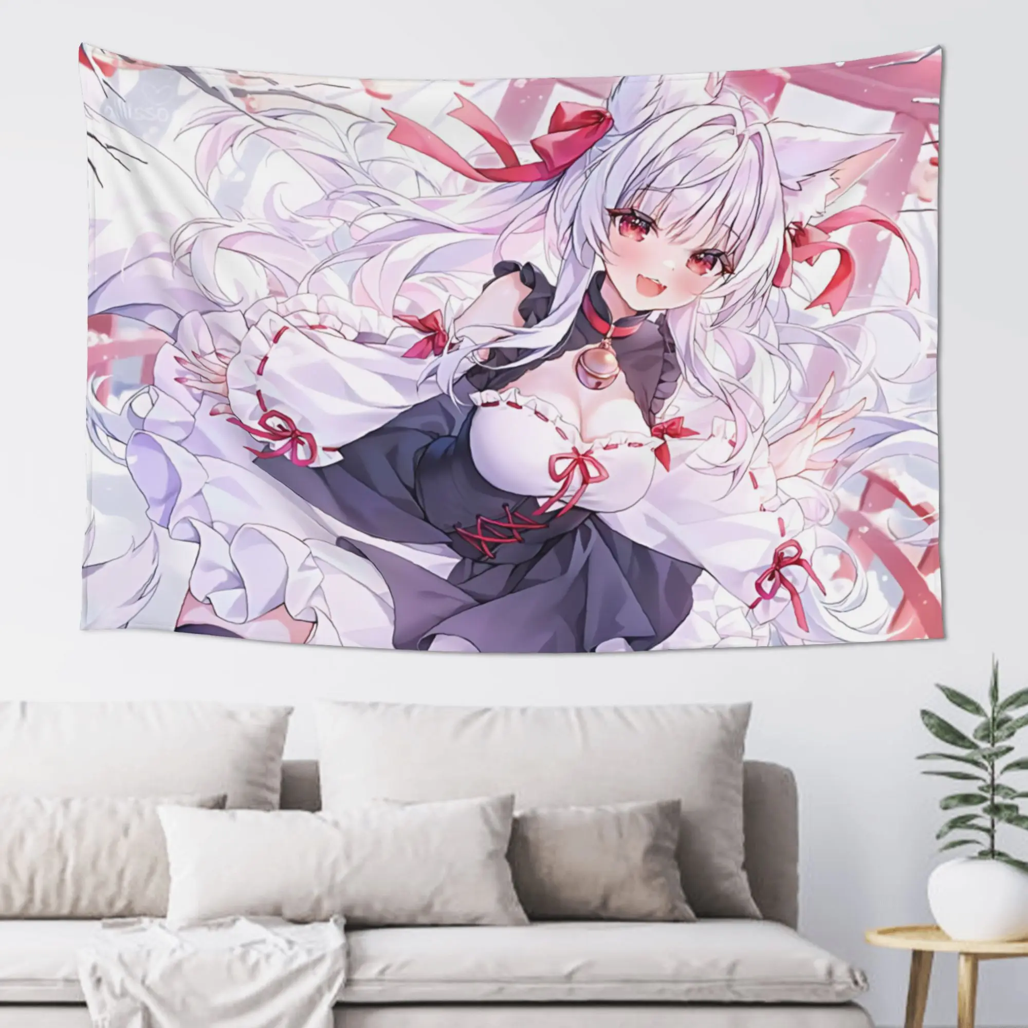 Japanese Style Anime Game Girl Customized Tapestry Bedroom Decoration  Wall Hanging Blanket Tapestry Cool Stuff For Room