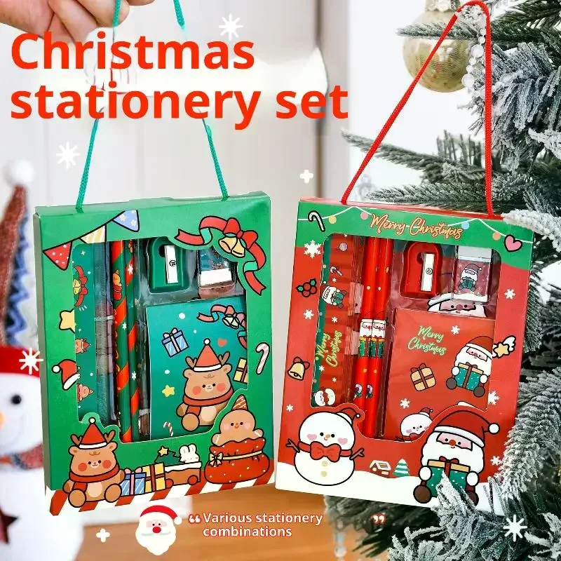 

6 шт./компл., рождественская точилка для карандашей с героями мультфильмов, ластики, линейки для карандашей, кавайный детский набор канцелярских принадлежностей, школьные канцелярские принадлежности