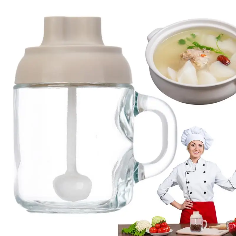 

Salt And Pepper Containers Clear Salt Container With Lid Home & Garden Supplies For Cooking Baking Dining Tabletop Outdoor