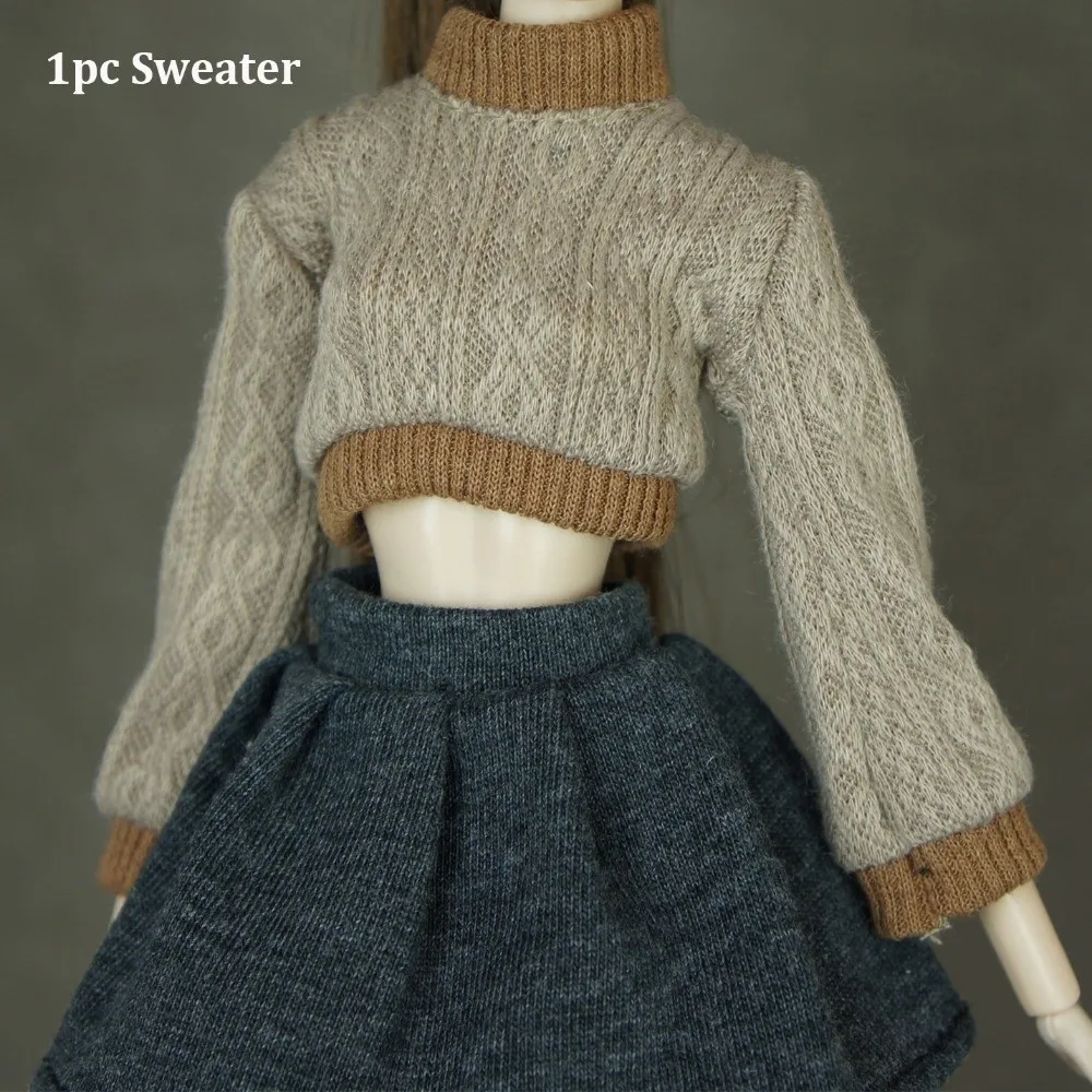 Handmade Doll Knitted Sweater Multicolored Mini 30cm Dolls Casual Dress Kids DIY Gift Toys Doll Accessories Tops for 1/6 Doll