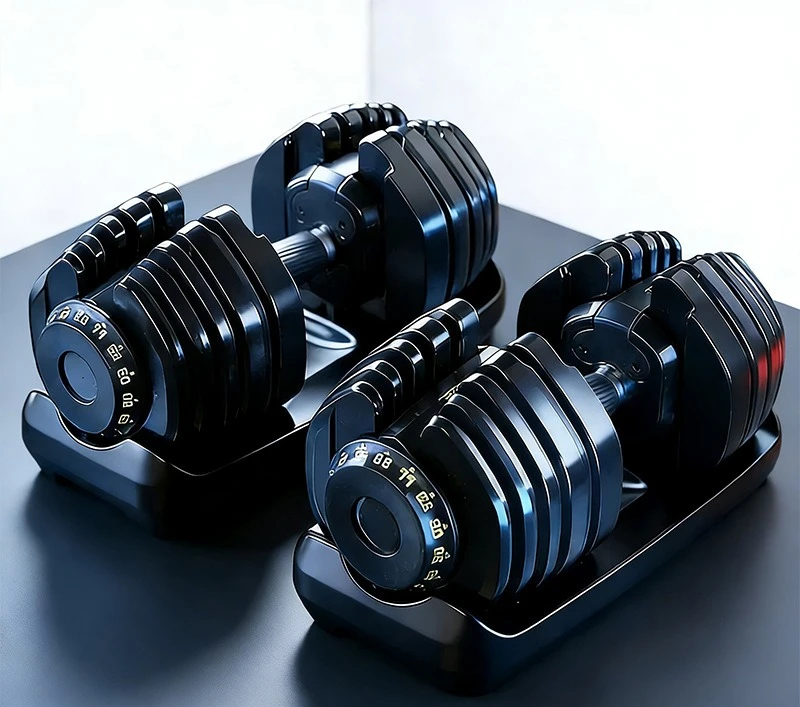 Smart Adjustable Dumbbell, Automatic Quick Change Weight Set, Electroplated Home Gym Strength Training for Men Fitness Use