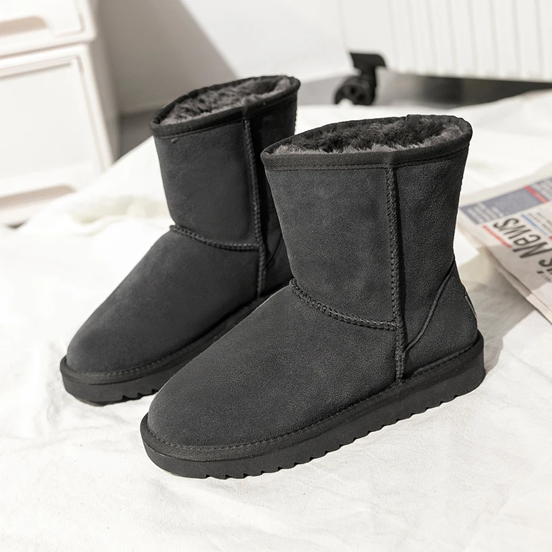 

Waterproof Men’s Winter Boots, Faux Fur Lined & Breathable, Chunky Sole for New Year’s Brunch & Snow Adventures
