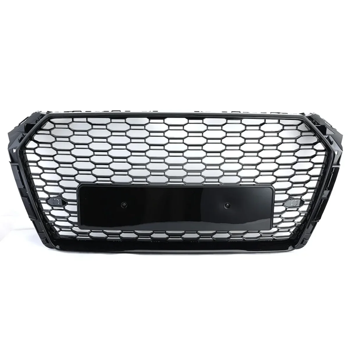 Glänzend schwarze Auto-Frontstoßstangen-Wabengitterabdeckung für Audi A4 B9 Avant S4 S-line 2017-2019 RS4 Style Frontstoßstangengitter.