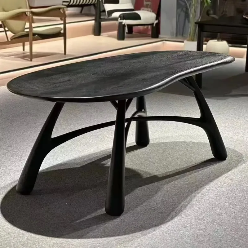Scandinavian style solid wood sturdy structure dining table, Foshan factory direct sales
