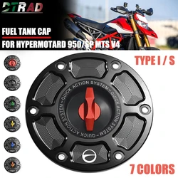 Motorcycle Fuel Tank Cap For DUCATI HYPERMOTARD 950 SP 950SP 2019-2021 MULTISTRADA V4 2022 Accessories Keyless Gas Tank Cover