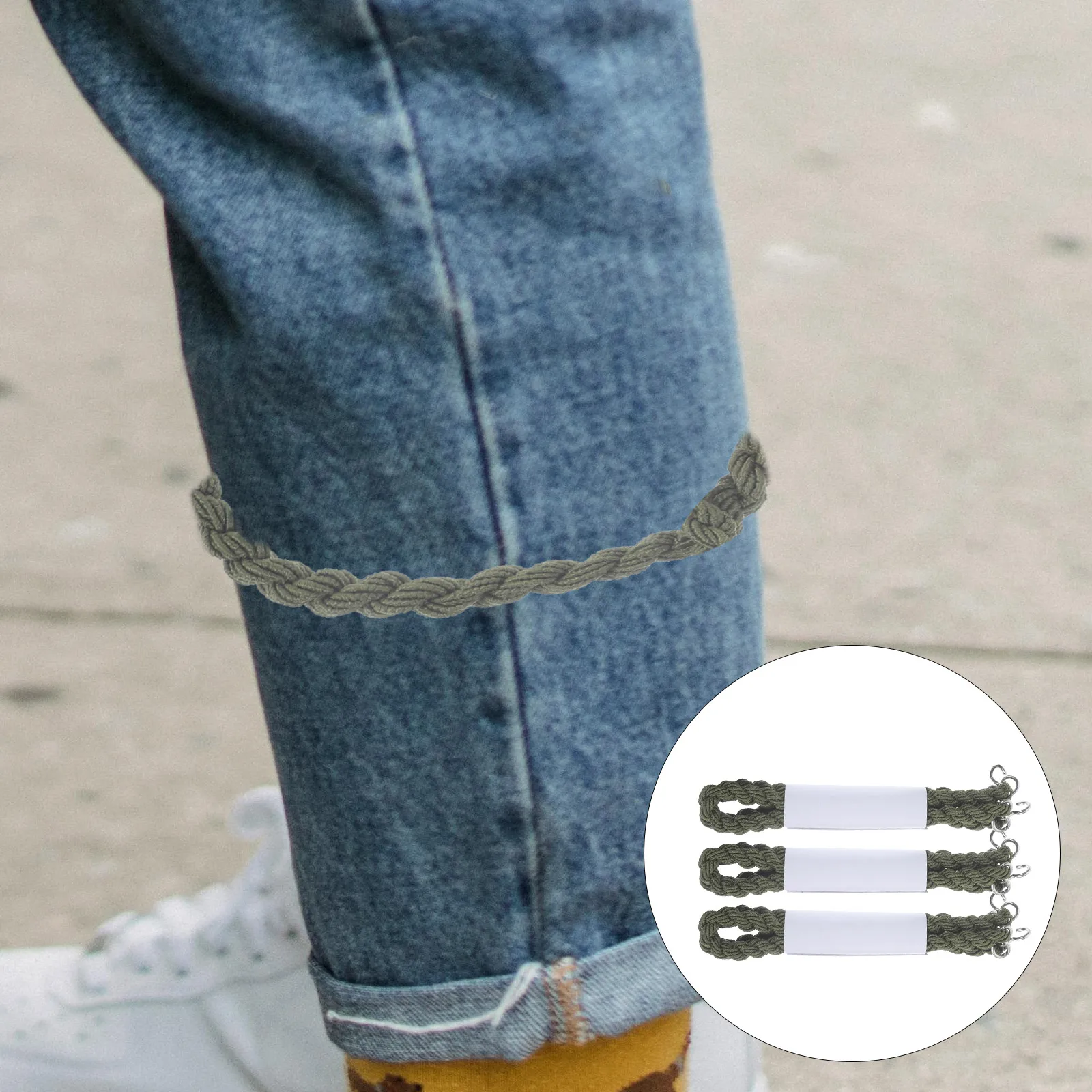 

6pcs Elastic Boot Bands Black Lightweight Outdoor Leg Straps Portable Bungee Cord Rope For Hiking Keeping Sand Out Of Boots