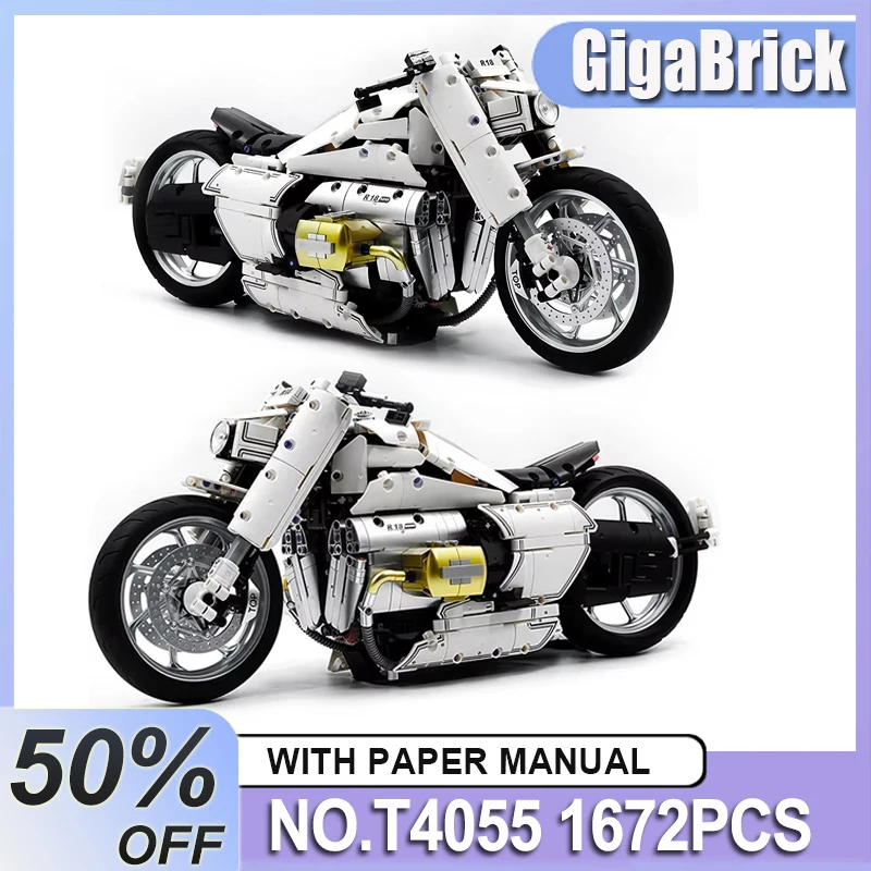 

TGL T4055 Technical 1:5 Collectible R18 Motorcycle Building Blocks Bricks Model Assembling Christmas Gift Set Christmas Gift Set