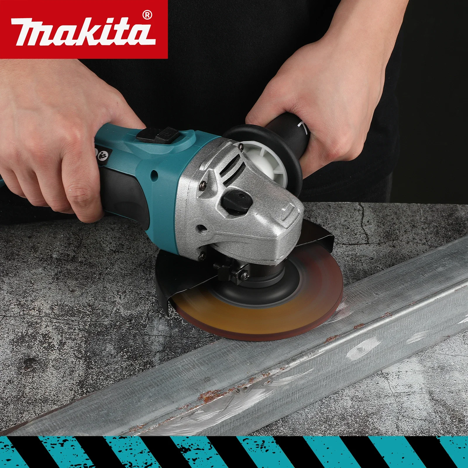 Nueva amoladora angular sin escobillas DCA402 de Makita, herramienta eléctrica, máquina pulidora con batería de 18 V, amoladora angular sin escobillas