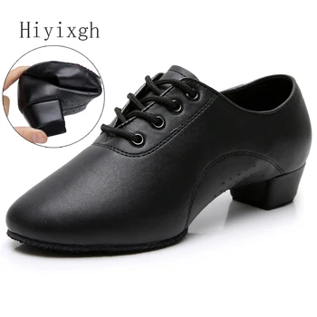 Zapatos de baile de salón de cuero suave para hombres, zapatos de baile latino para niños, zapatos para profesores de adultos para niños, zapatos de baile de jazz modernos