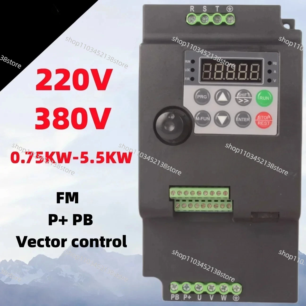 310, 0.75kw 1.5kw 2.2kw 4kw 5.5kw Input 220V/380V Three Phase Output 220V/380V Motor Speed Regulator Motor Controller