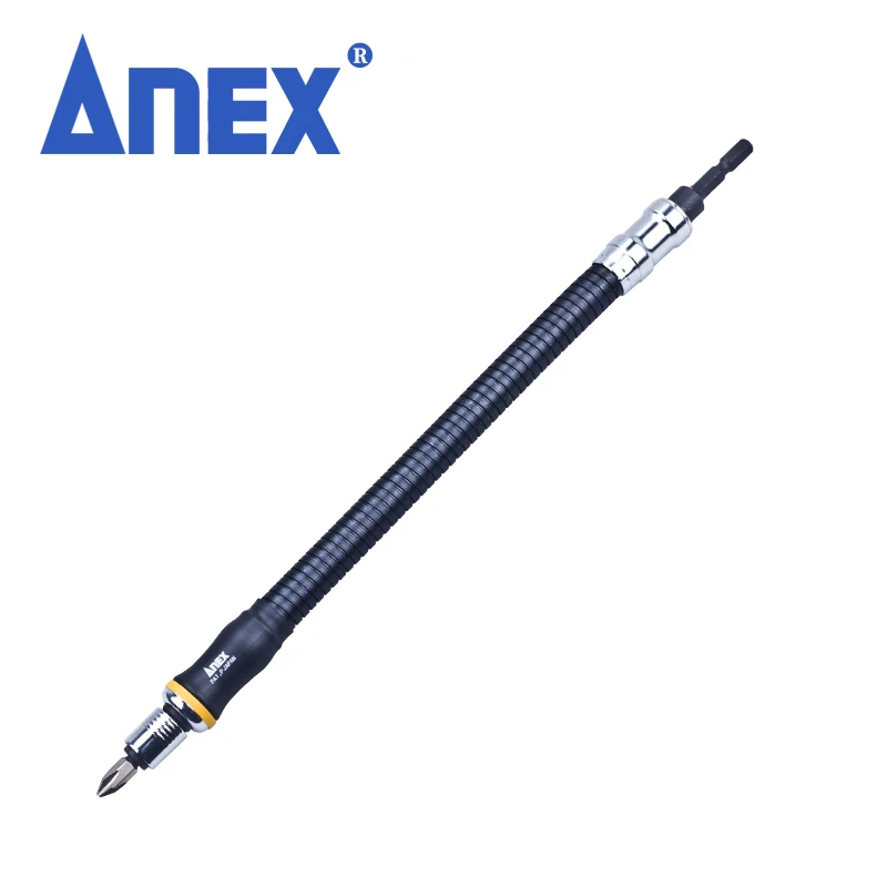 ANEX Screwdriver Lever Extension Flex Shaft, freely bends shaft to tighten corner, tight place screws. Made in Japan