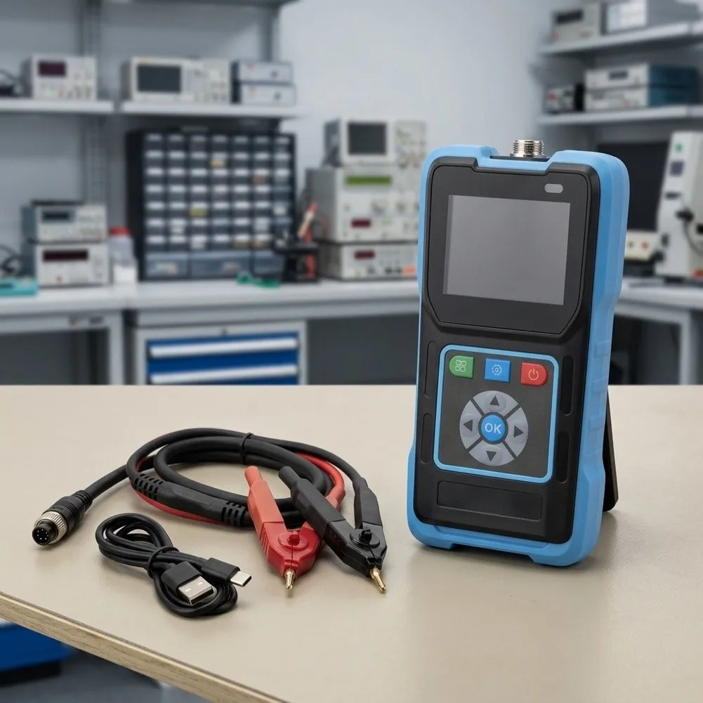 BT02 Four-Wire For Battery Tester for Internal Resistance and DC Voltage with Simultaneous Dual-Screen Display and Calibration