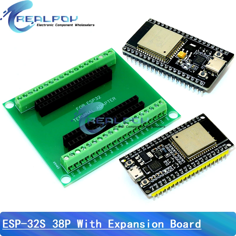 ESP32 Expansion Board Compatible with ESP32 WiFi Bluetooth Development Board NodeMCU-32S Lua 38Pin GPIO Expansion Board