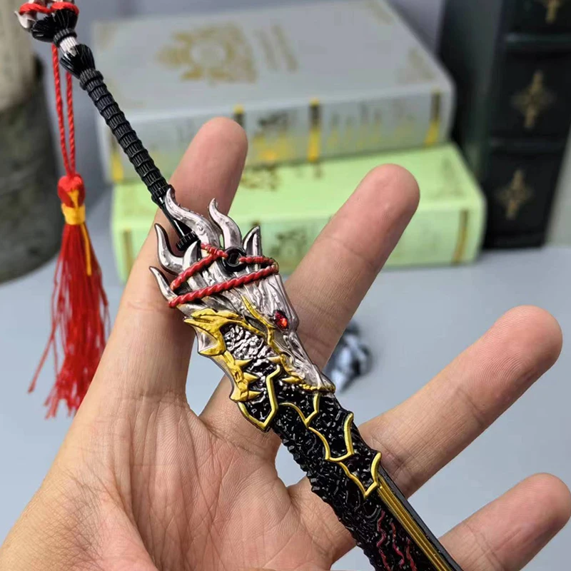 

Металлическая миниатюрная копия широкого меча Волчьего Лорда из игры Naraka: Bladepoint, 22 см, для косплея, декоративная модель, игрушка для детей