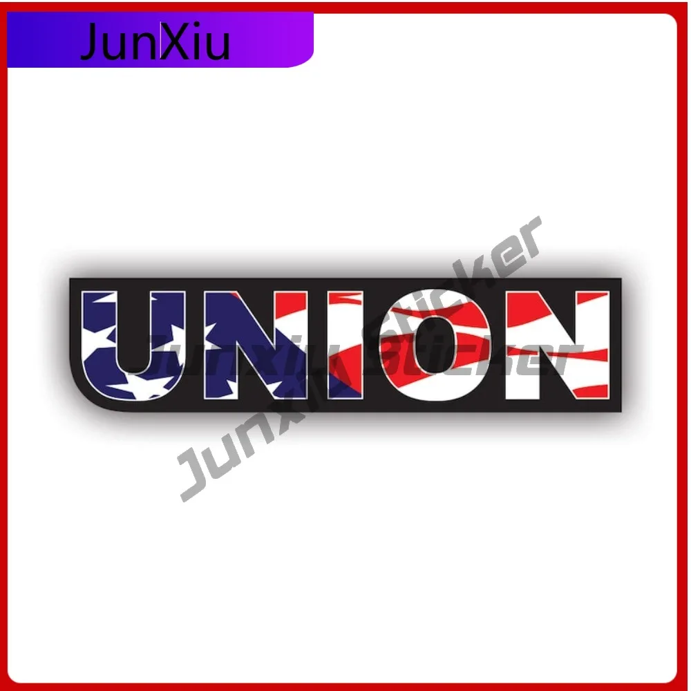 

American Flag Union Sticker Uv Protected Decalsus Usa America Flag Labor Union Car Sticker Vinyl Decal Waterproof Durable For