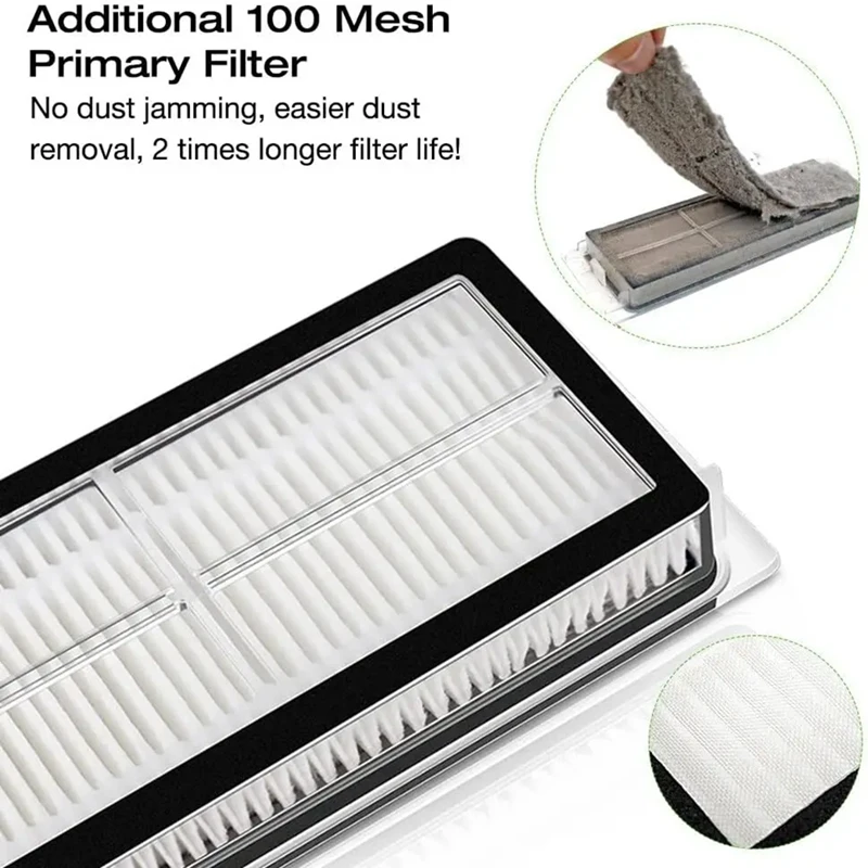 SANQ для Dreame L10s Ultra/Dreame L10s Pro, детали робота-пылесоса, мешок для пыли, основная боковая щетка, фильтр Hepa, подушечки для швабры