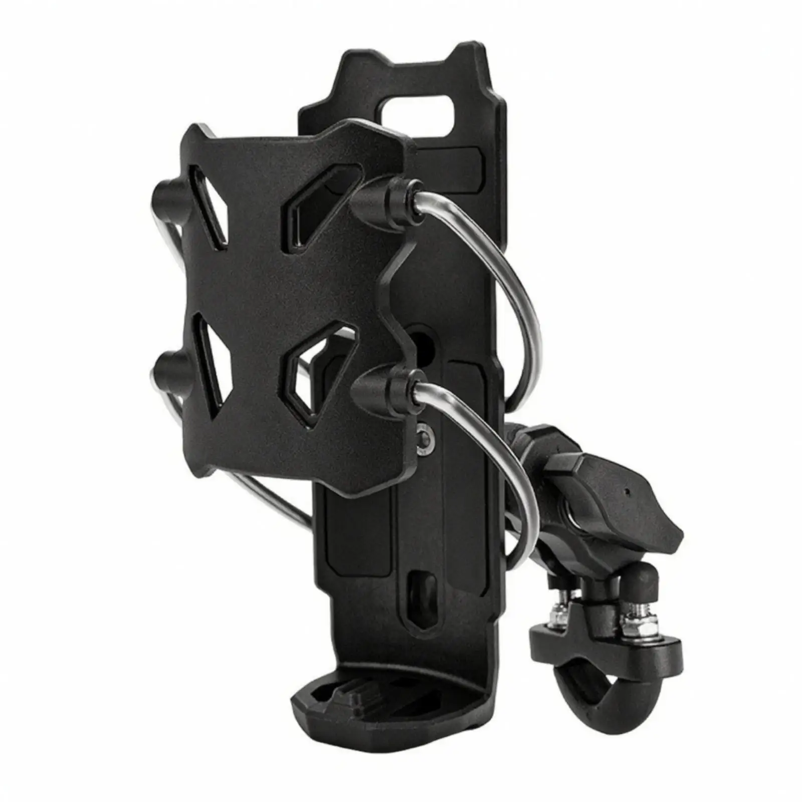 Expandable Motorcycle Water Bottle Cage Handlebar Mount Drink Holder with Anti-slip Silicone Pads for Scooter