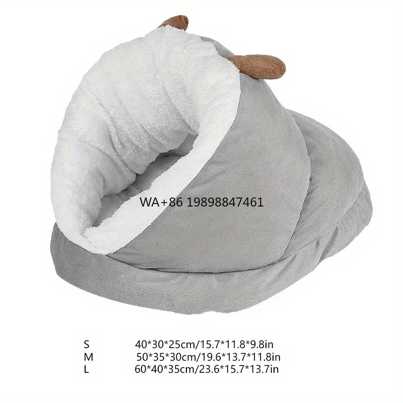 

Soft Cat Nest Winter Warm Sleeping Bag Closed Special Cat Mattress Winter Slippers for Small Cats Bed