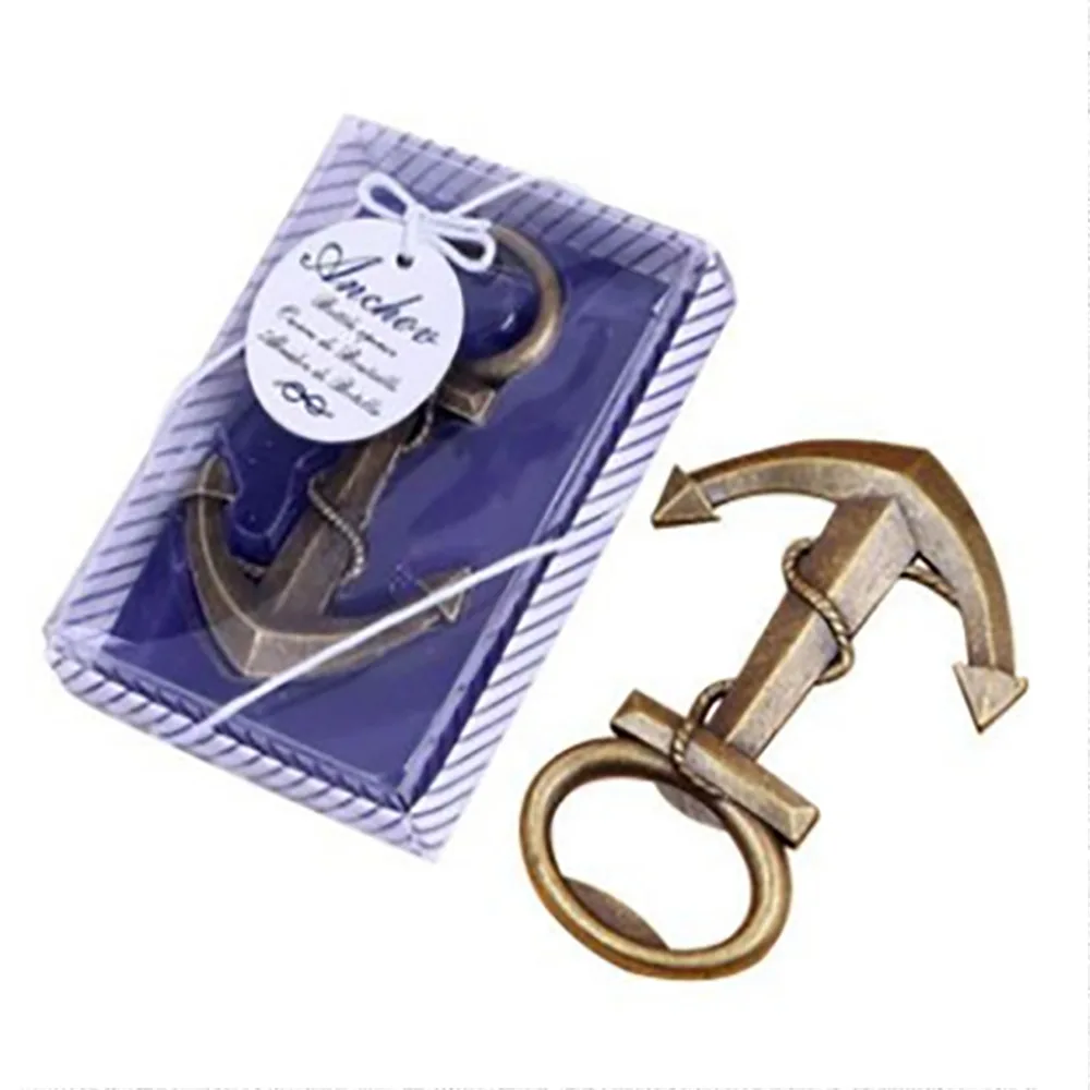 

10pcs Creative Wedding Birthday Vintage Aeneous Anchor Shaped Bottle Opener Beer Opener