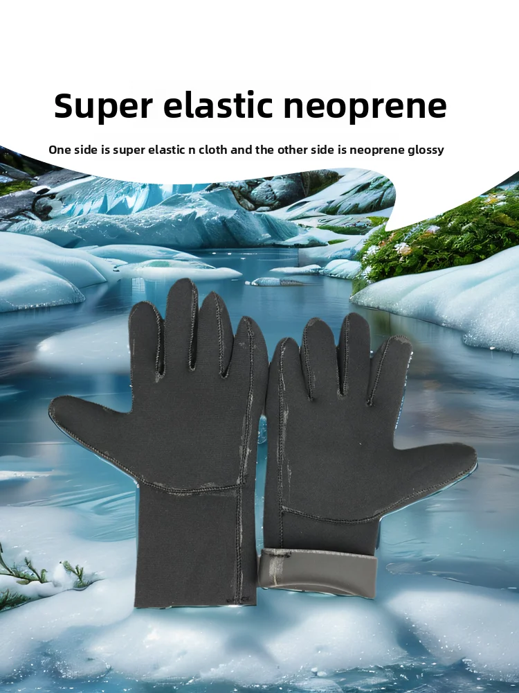 3mm Semi-Dry Neoprene Dive Gloves – Thermal Anti-Slip for Cold Water, Cut-Resist for Spearfishing/Snorkeling
