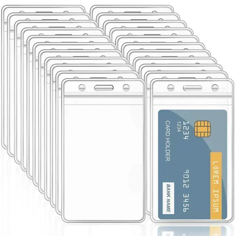 1/5/10PC Waterproof Transparent Card Holder Plastic Protector Case Business Bus Bank Credit Card Protector ID Card Badge Holders