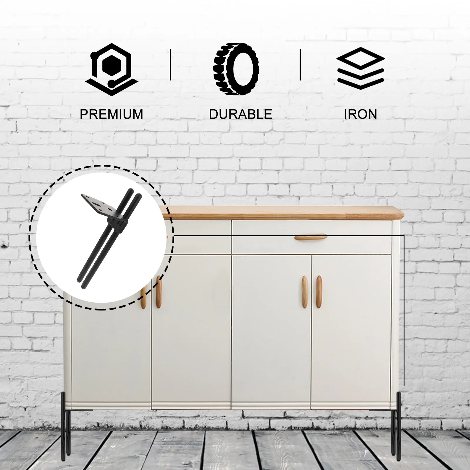 

2Sets Premium Iron Furniture Legs Heavy Duty Cabinet Support Feet for Sofa Desk Wardrobe TV Stand Modern Stylish Home Decor