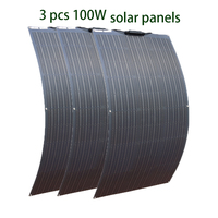 100W 200W 300W 400W Solar Panel Kit or 18V Flexible Mono Photovoltaic Solar plate Power 12V 24V camping car solar panels